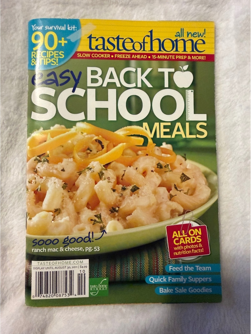 Taste of Home Easy Back to School Meals Magazine